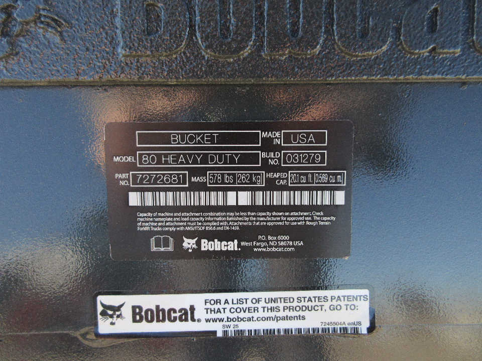 Bobcat Attach 80″ Heavy Duty Bucket 2025